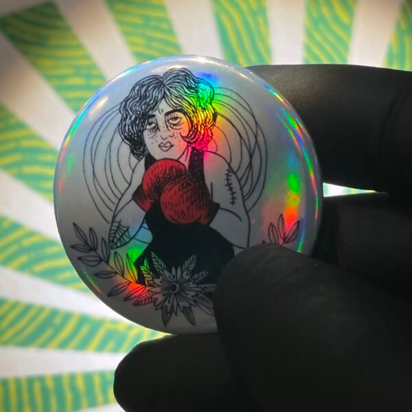 Badge holographique boxeuse by Lashka – Image 3