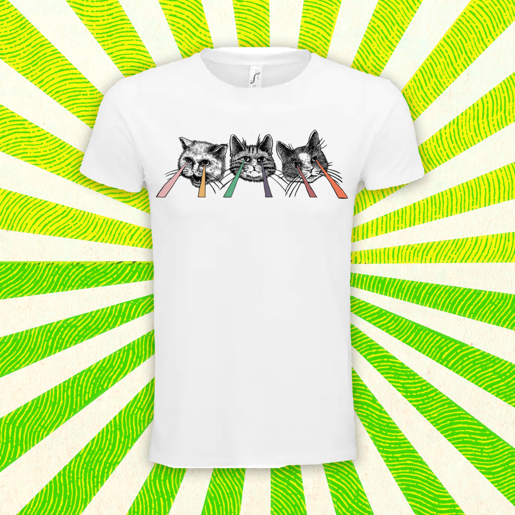 T-shirt Chats laser par Lashka