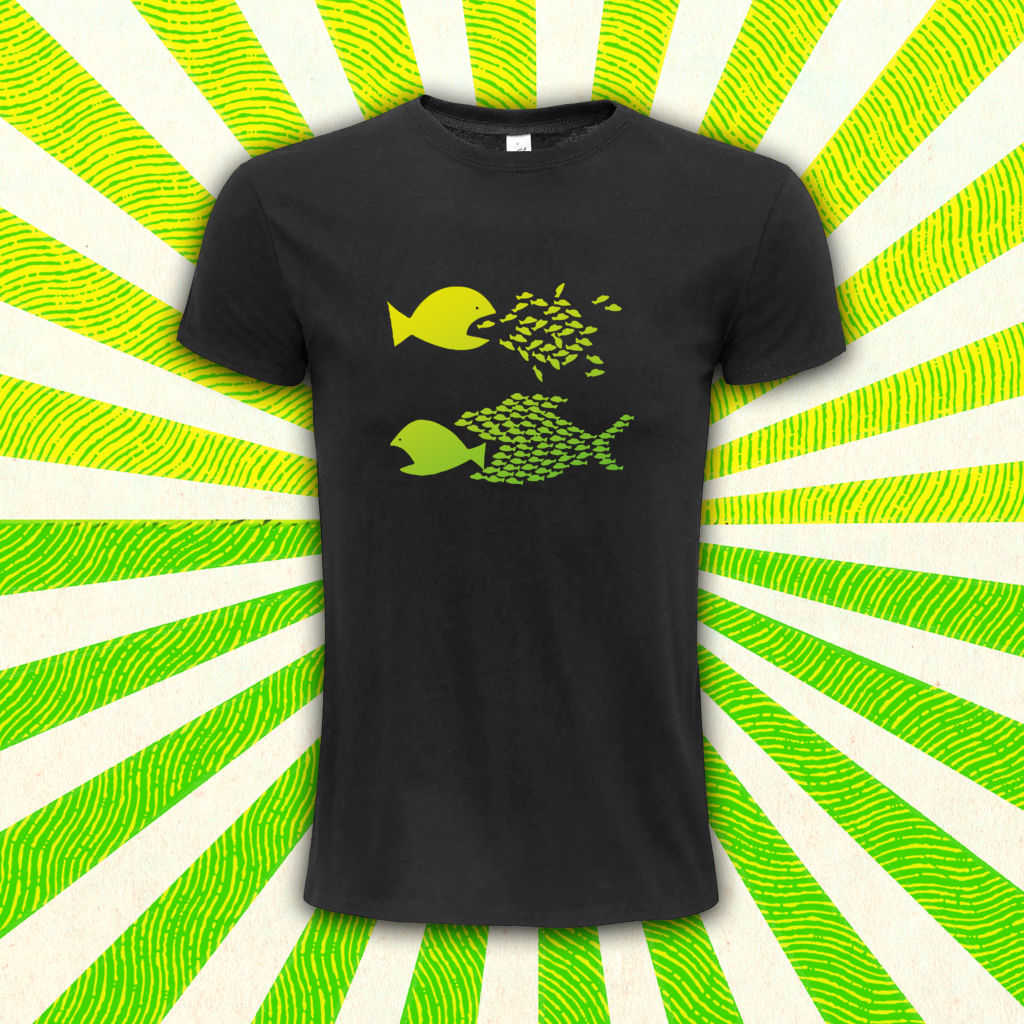 T-shirt Petits poissons qui s'unissent contre le gros