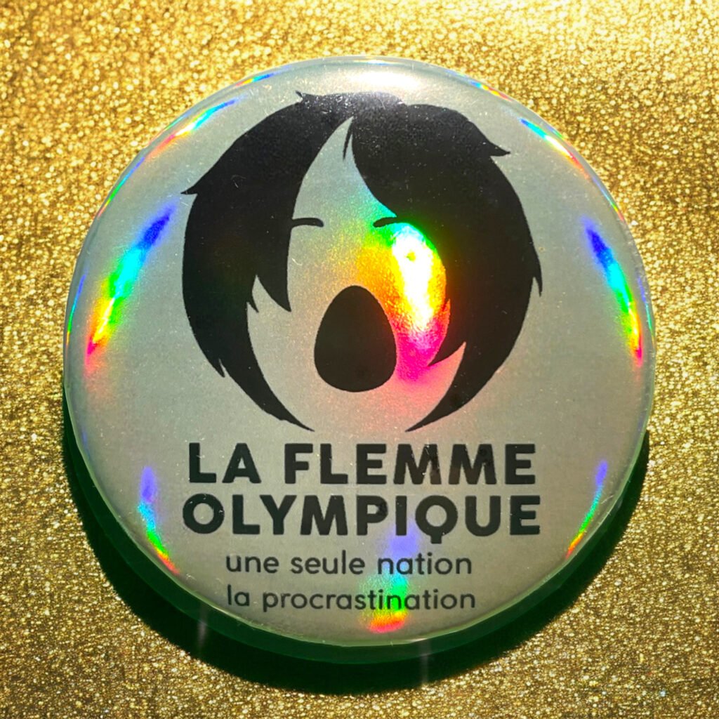 Badge holographique La flemme olympique