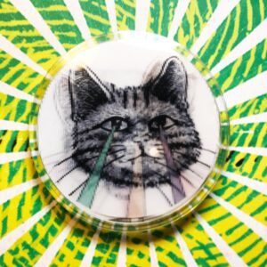 Badge lenticulaire chats laser par Lashka