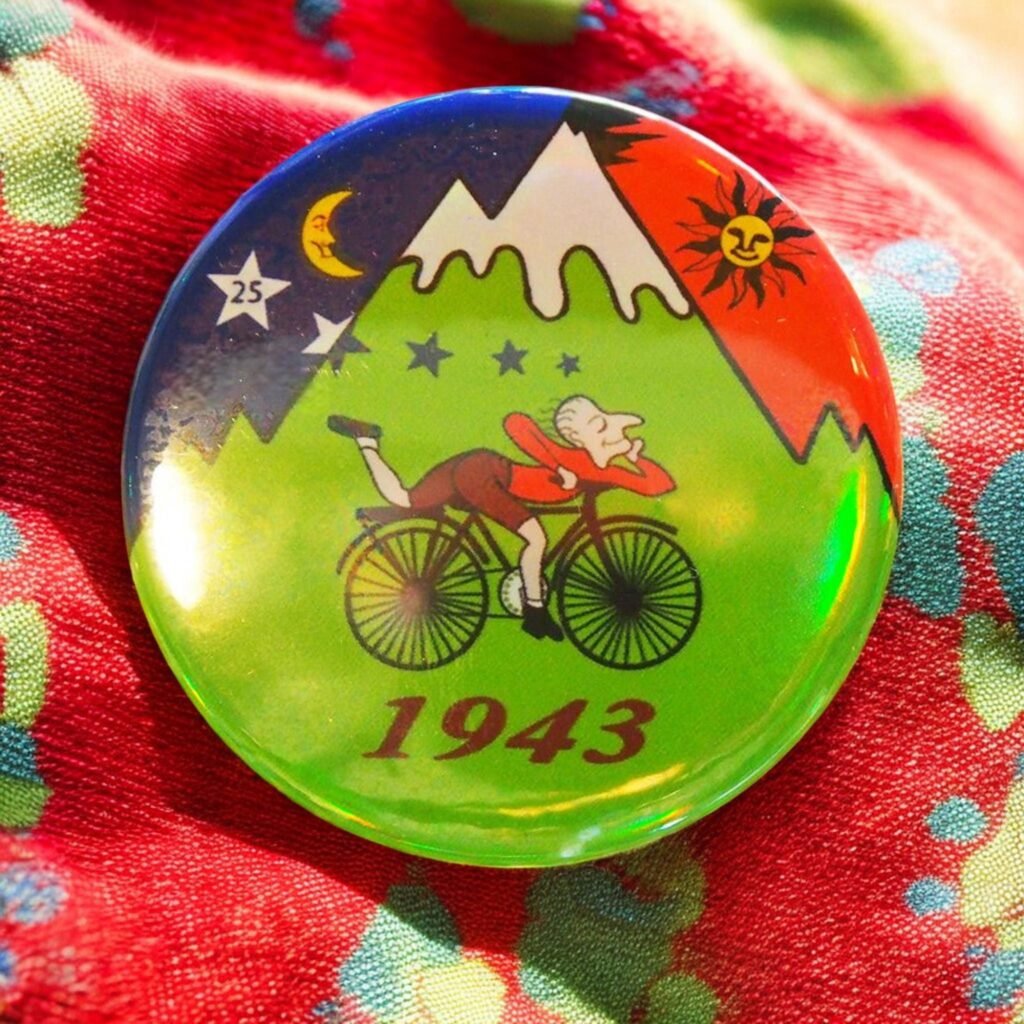 Badge holographique Albert Hoffmann 1943 bicycle day