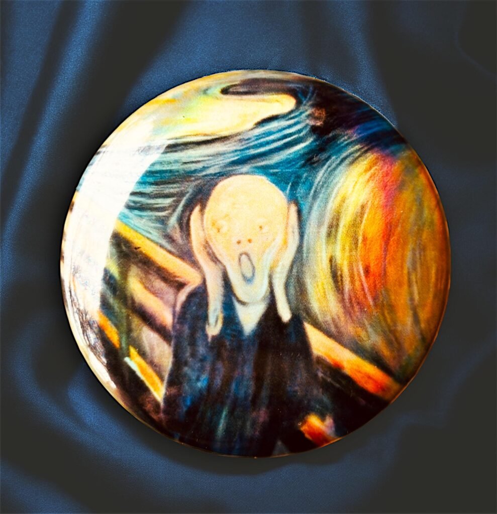 Badge holographique Le Cri d'Edvard Munch