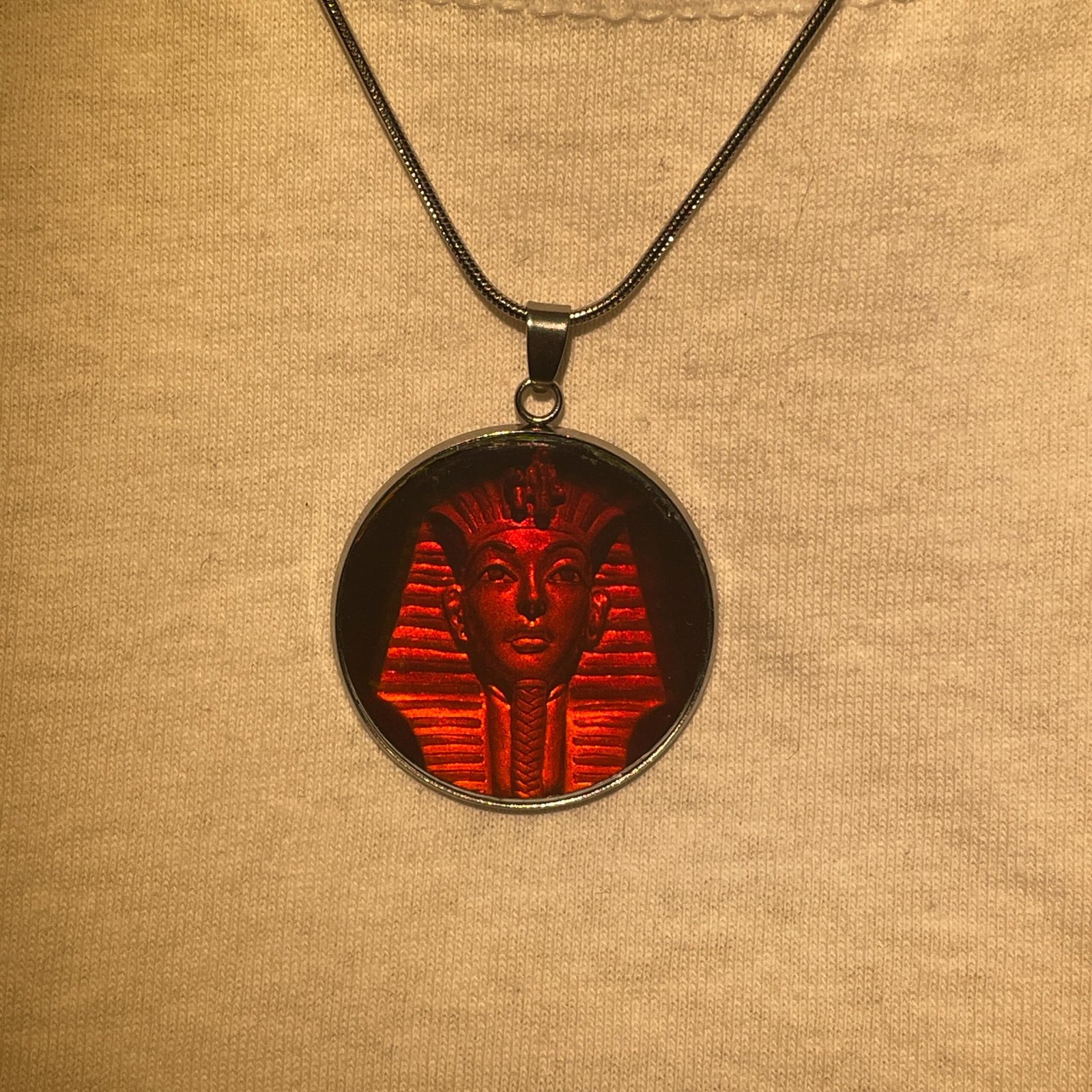 Pendentif hologramme pharaon 3D 30 mm/1,18 pouces, véritable hologramme vintage des années 90, holographie laser, Égypte, image 3D – Image 5