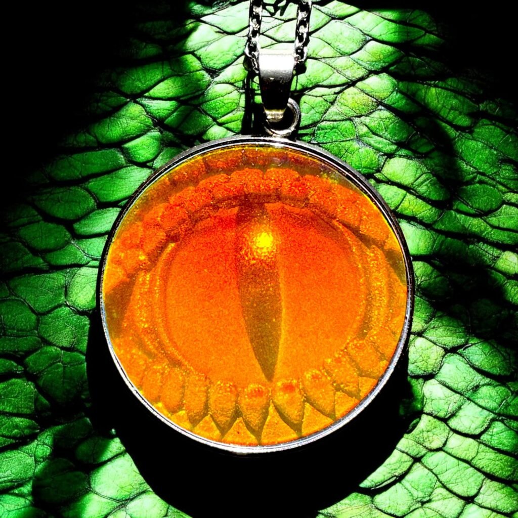 Pendentif holographique œil de reptile serpent en 3D, 30 mm/1,18 pouces, véritable hologramme vintage des années 90, acier inoxydable,