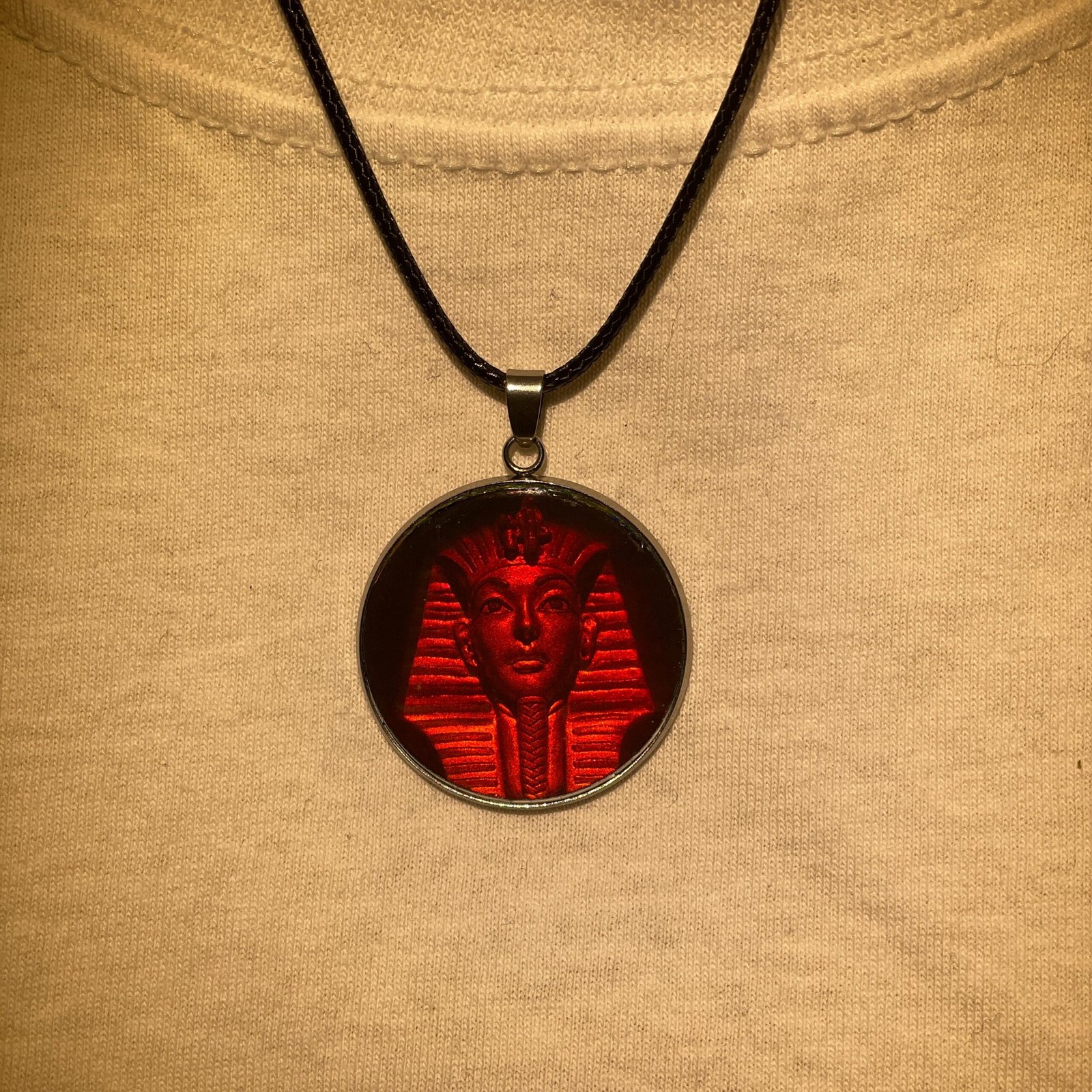 Pendentif hologramme pharaon 3D 30 mm/1,18 pouces, véritable hologramme vintage des années 90, holographie laser, Égypte, image 3D – Image 6