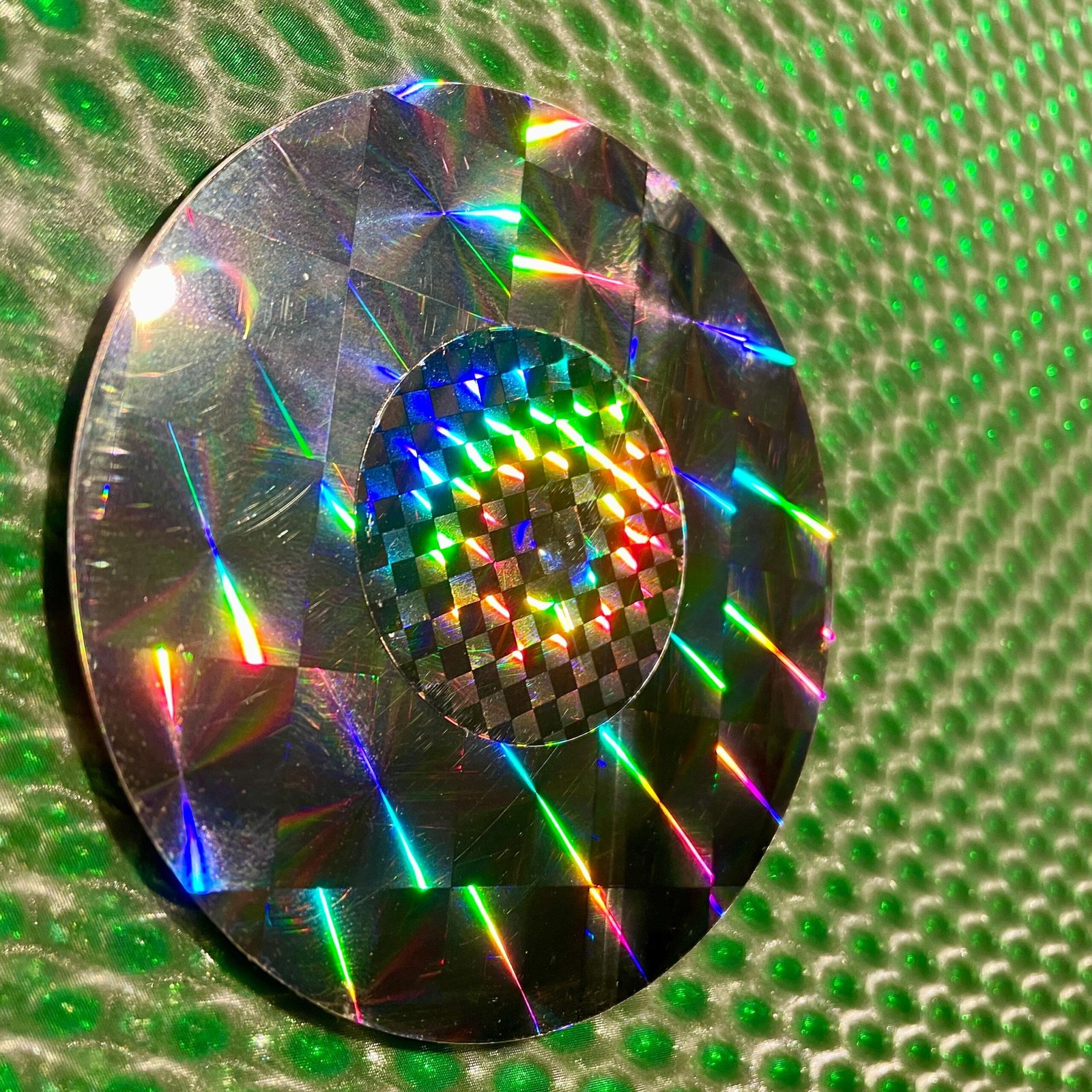 Toupie Laser Dazer vintage – Jouet holographique années 90 | Effets arc-en-ciel & illusion 3D | Ø 9,8 cm (3.85") – Image 3