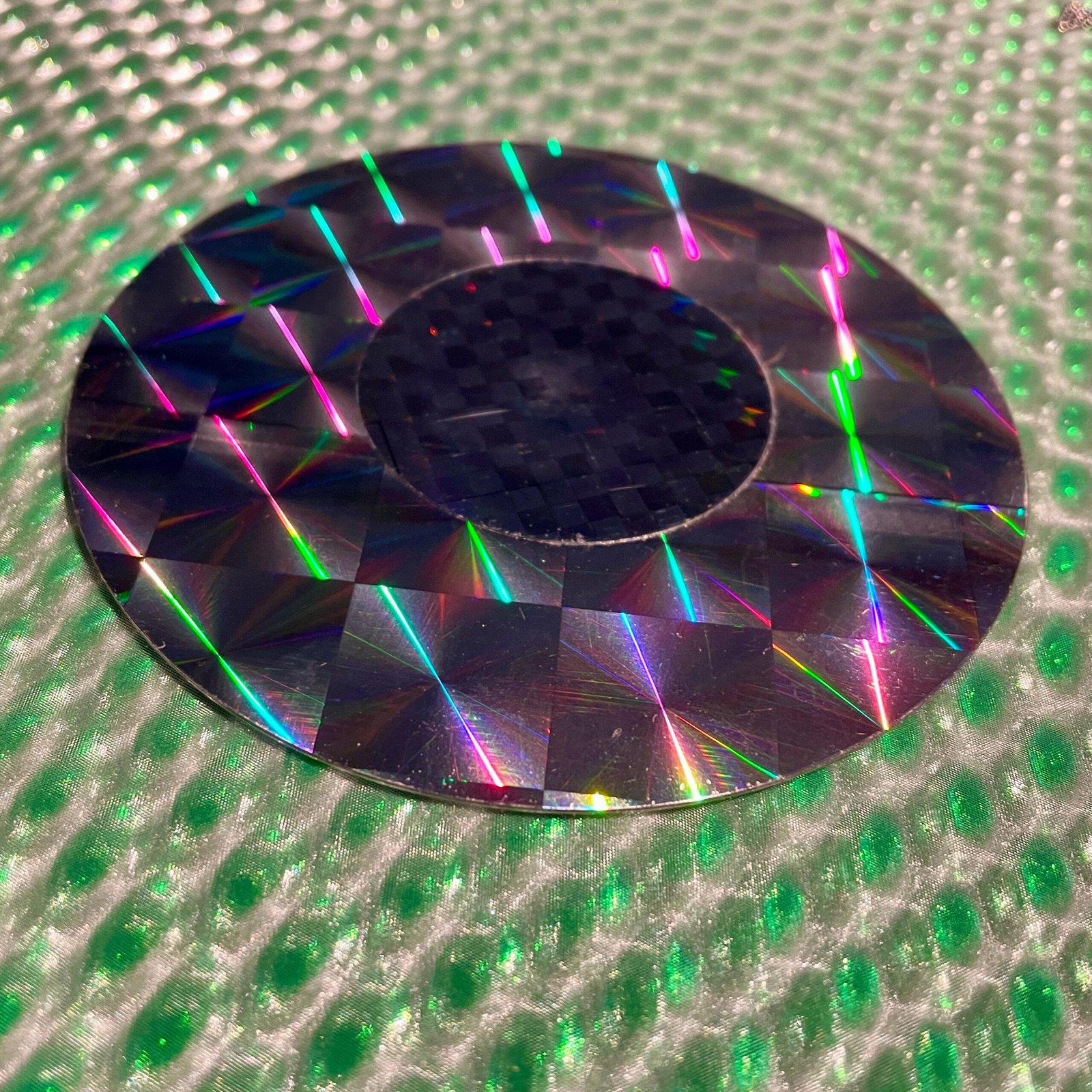 Toupie Laser Dazer vintage – Jouet holographique années 90 | Effets arc-en-ciel & illusion 3D | Ø 9,8 cm (3.85") – Image 8