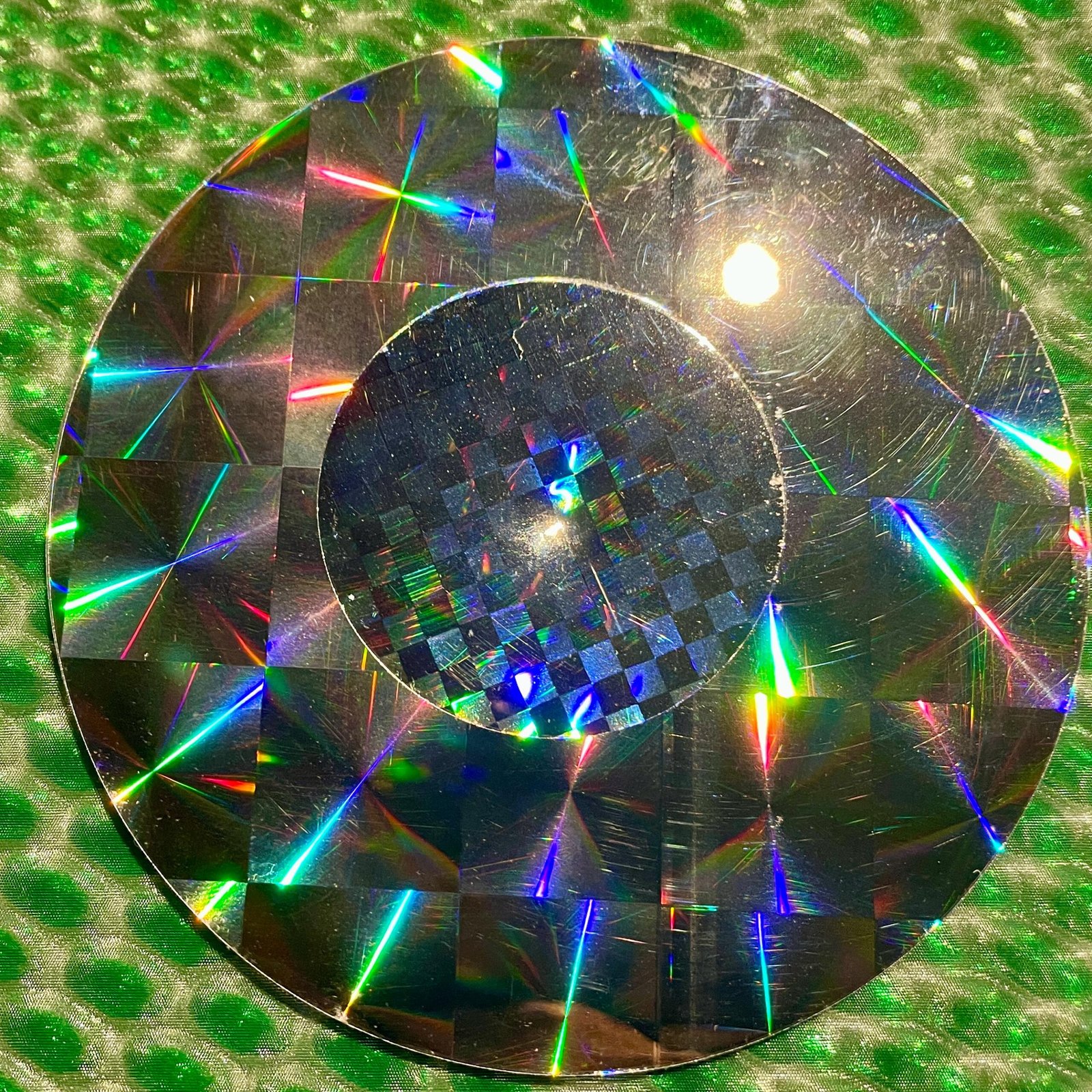 Toupie Laser Dazer vintage – Jouet holographique années 90 | Effets arc-en-ciel & illusion 3D | Ø 9,8 cm (3.85") – Image 6