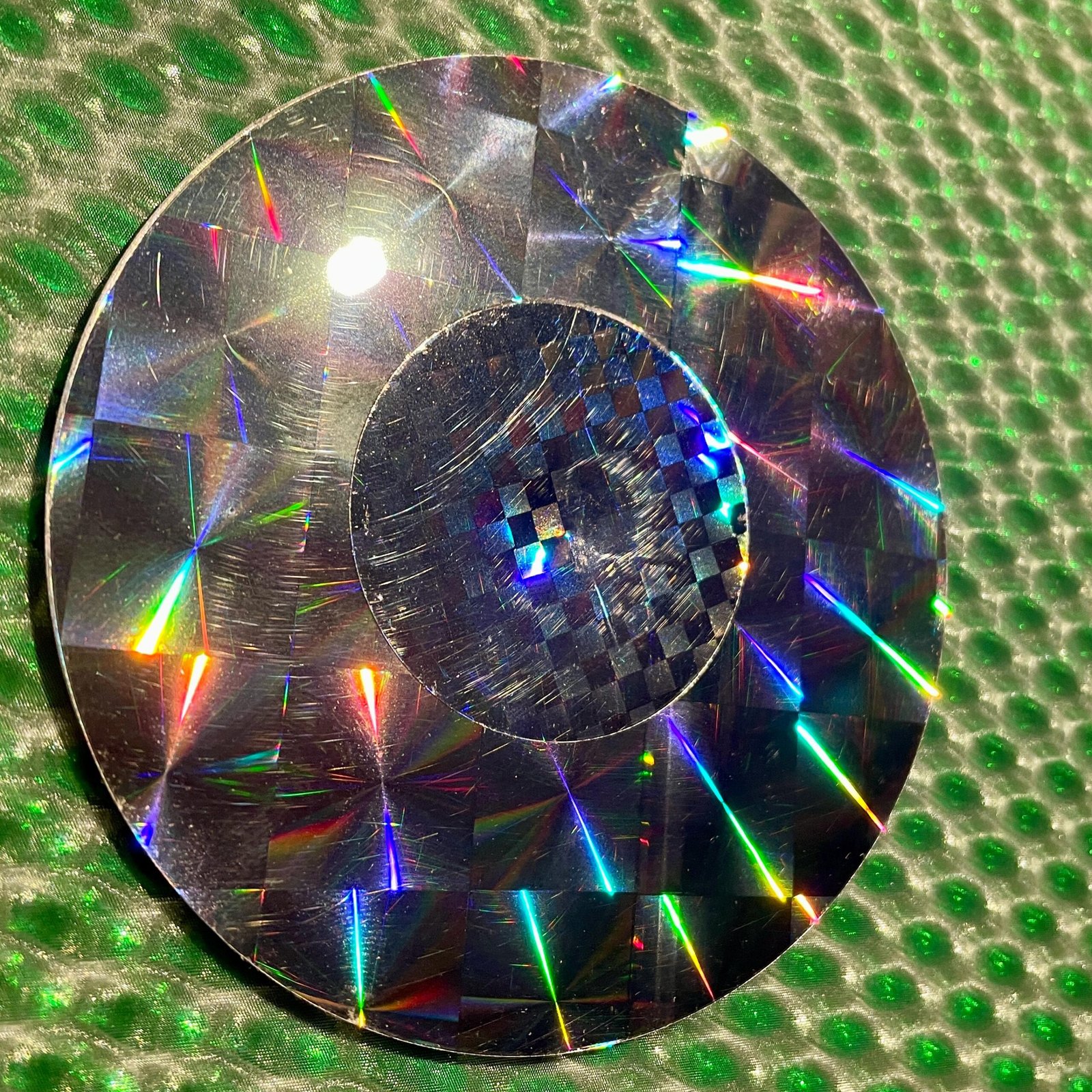 Toupie Laser Dazer vintage – Jouet holographique années 90 | Effets arc-en-ciel & illusion 3D | Ø 9,8 cm (3.85") – Image 5