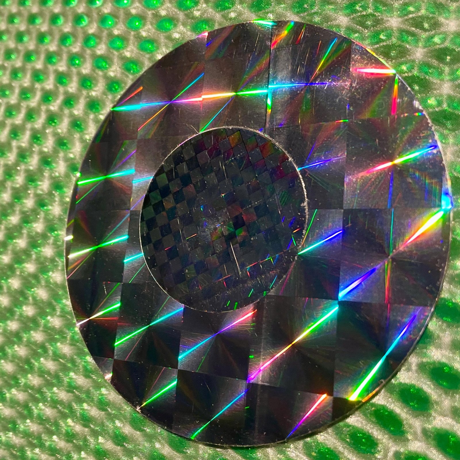 Toupie Laser Dazer vintage – Jouet holographique années 90 | Effets arc-en-ciel & illusion 3D | Ø 9,8 cm (3.85") – Image 7