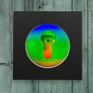 Mini cadre hologramme vintage œil dans serrure – hologramme embossé années 90